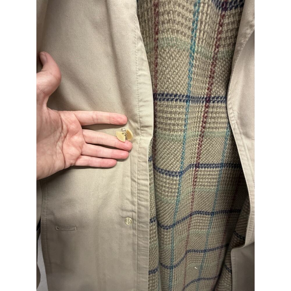 Vintage London Fog Limited Edition Khaki Size 10 Petite Women Lined Trench Coat - Picture 9 of 16